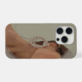 Minimalist Pearl Hoop Earring Art Phone Case  (Verso Horizontal)