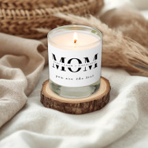 Minimalist Personalized Mom Name Candle
