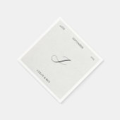 Minimalist, Personalized Napkins Servet (Hoek)