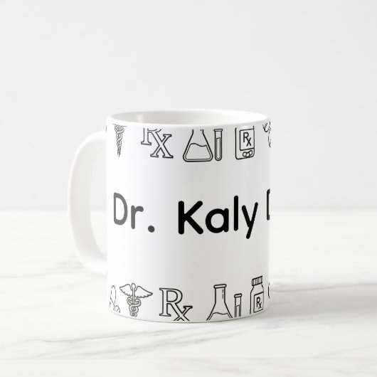 Minimalist Personalized Pharmacist Mug (Devant gauche)