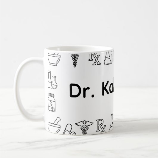 Minimalist Personalized Pharmacist Mug (Gauche)