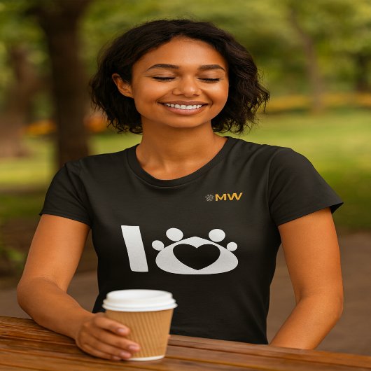 Minimalist Pet Lover T-Shirt | Simple Paw Print He