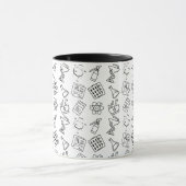 Minimalist Pharmacy Icon Pattern Two-Tone Mug Mok (Midden)