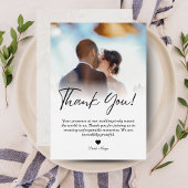 Minimalist Photo Collage Wedding Thank You Card Bedankkaart