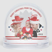 Minimalist Photo Family Holiday Keepsake (Arrière)