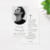Minimalist Photo Funeral Memorial Prayer Cards (Bureau)