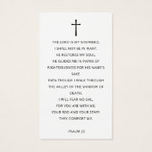 Minimalist Photo Funeral Memorial Prayer Cards (Dos)