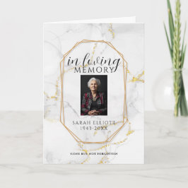 Minimalist Photo Funeral Order of Service Folded  Programma