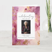 Minimalist Photo Funeral Order of Service Folded Programma (Voorkant)