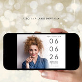 Minimalist Photo Overlay Graduation Save The Date