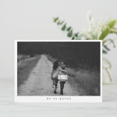 Minimalist Photo We Moved New Home Address Aankondiging (Staand voorkant)