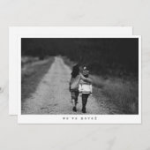 Minimalist Photo We Moved New Home Address Aankondiging (Voorkant / Achterkant)