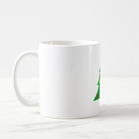 Minimalist Pine Tree Mug - Modern Abstract Christm (Gauche)