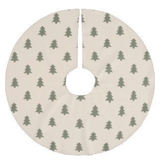 Minimalist Pine Tree Neutral Boho Farmhouse Beige Kerstboom Rok