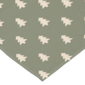 Minimalist Pine Tree Neutral Boho Farmhouse Winter Korte Tafelloper (Hoek)