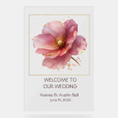 Minimalist Pink and Gold Poppy Wedding (Recto)