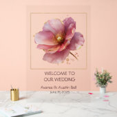 Minimalist Pink and Gold Poppy Wedding (Mariage)