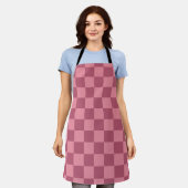 Minimalist Pink Checkerboard Pattern Schort (Gedragen)