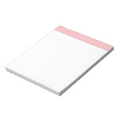 Minimalist Pink Elegant Monogram Notitieblok (Gedraaid)