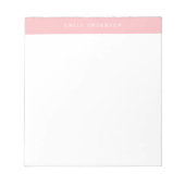 Minimalist Pink Elegant Monogram Notitieblok (Voorkant)