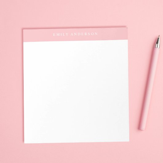 Minimalist Pink Elegant Monogram Notitieblok