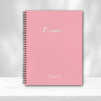 Minimalist Pink Spiral Notebook – “Essentials” Notitieboek