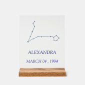 Minimalist Pisces Constellation Acrylic Sign - Per (Recto)