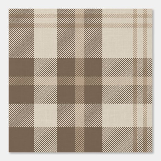 Minimalist Plaid in Cream and Taupe Behang (Voorkant)