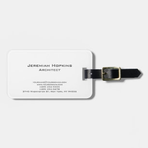 Minimalist Plain Architect Company Bagagelabel