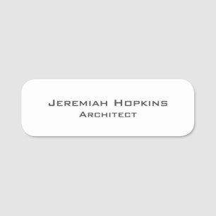 Minimalist Plain Architect Company Naamplaatje