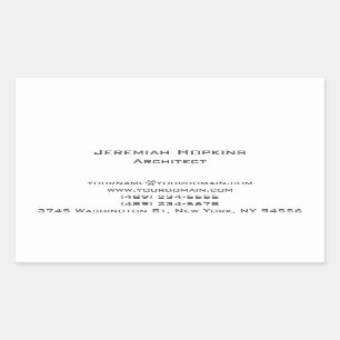 Minimalist Plain Architect Company Rechthoekige Sticker