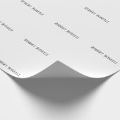 Minimalist Plain Black & White Modern Plain Cadeaupapier (Hoek)