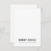 Minimalist Plain Black & White Modern Plain RSVP Kaartje (Voorkant / Achterkant)