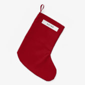 Minimalist Plain Clean Simple Berry Red Kleine Kerstsok (Voorkant (Hangend))