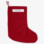 Minimalist Plain Clean Simple Berry Red Kleine Kerstsok (Voorkant)