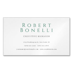 Minimalist Plain Simple White Modern Mooi Magnetisch Visitekaartje