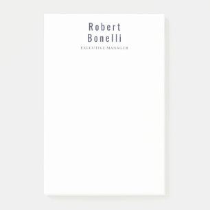 Minimalist Plain Simple White Modern Professional Post-it® Notes
