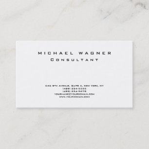 Minimalist Plain Simple Zwart Wit Trendy Clean Visitekaartje