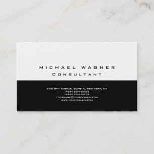 Minimalist Plain Simple Zwart Wit Trendy Modern Visitekaartje