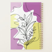 Minimalist Planner Cover -Line Art Floral Notebook (Dos)