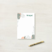 Minimalist plant paper notebook post-it® notes (Op bureau)
