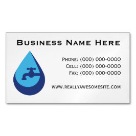 Minimalist Plumber Business Card Magnet Magnetisch Visitekaartje