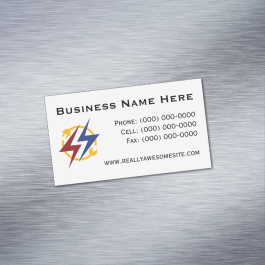 Minimalist Professional Electrician Magnet (In Situ)