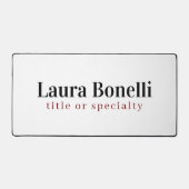 Minimalist Professional Modern Plain Name Title (Recto)