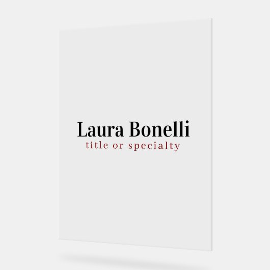 Minimalist Professional Modern Plain Name Title (Angle)