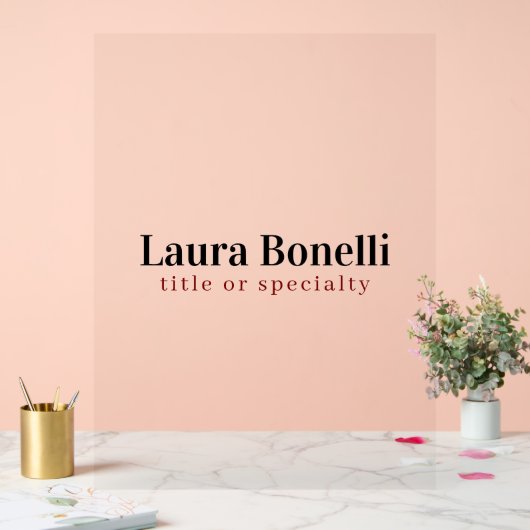 Minimalist Professional Modern Plain Name Title (Mariage)