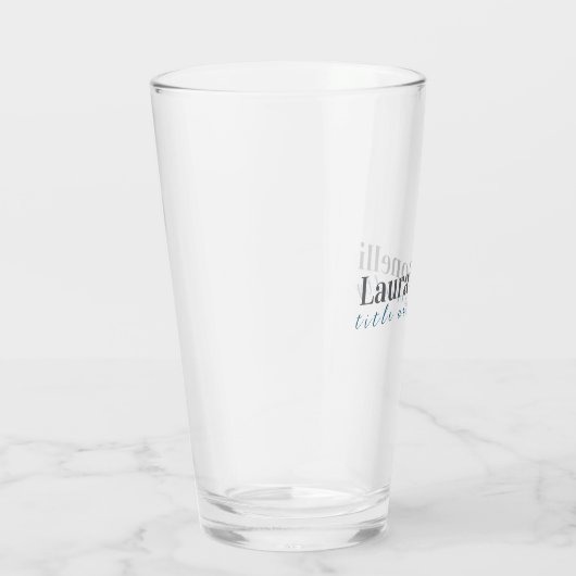 Minimalist Professional Modern Plain Name Title Glas (Rechts)