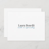 Minimalist Professional Modern Plain Name Title Notitiekaartje (Voorkant / Achterkant)