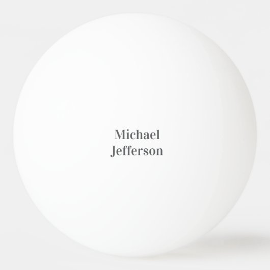 Minimalist Professional Modern Plain Name Title Pingpongballen (Voorkant)