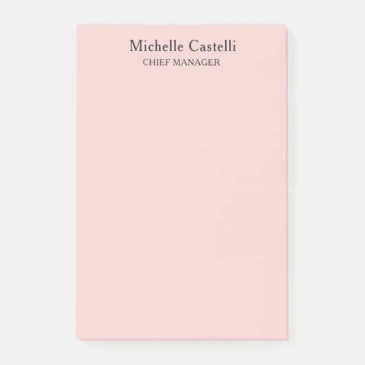 Minimalist Professional Unique Classical Pastel Post-it® Notes (Voorkant)